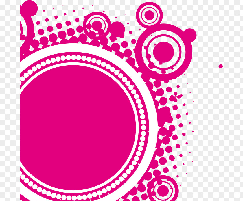 Rose Trend Pattern Circle Pink PNG
