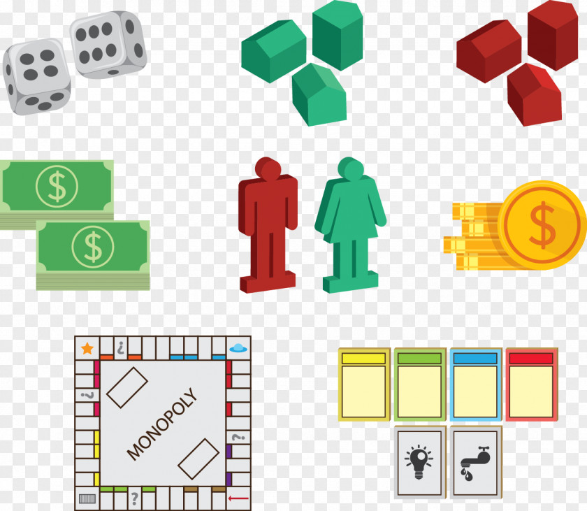 Vector Dice Monopoly Game Icon PNG