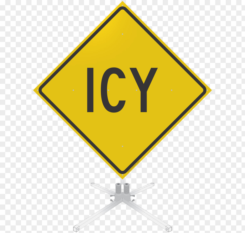 Icy Roads Gravel Traffic Sign Warning Signage School Zone PNG