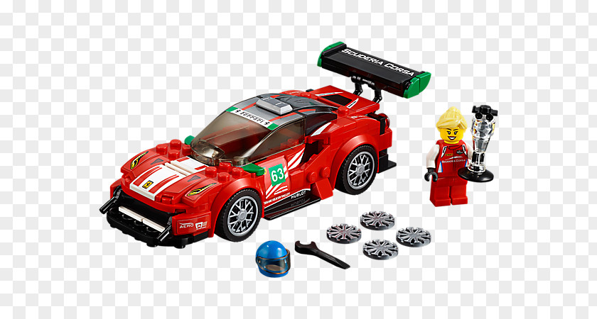Lego Speed Champions Porche Ferrari S.p.A. 2016 WeatherTech SportsCar Championship 488 GT3 Scuderia Corsa PNG