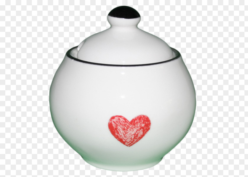 Sugar Bowl Tableware Heart PNG