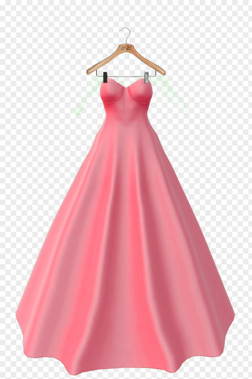 Gown Cocktail Dress Pink Clothing PNG