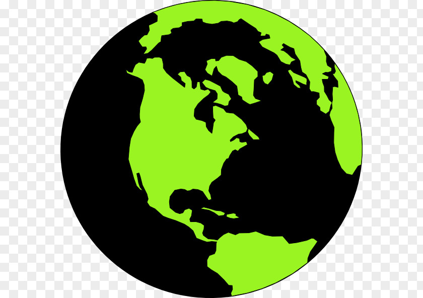 Green World Globe Clip Art PNG