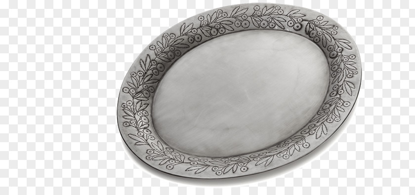 Oval Tray Silver M Product Design PNG