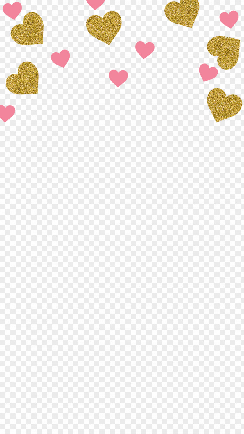 Pink Confetti Heart Petal Yellow PNG