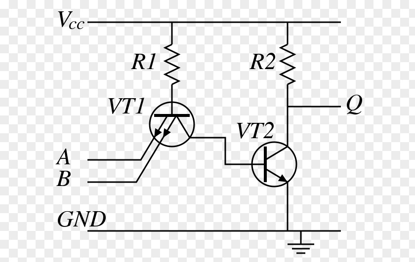 Totem Transistor–transistor Logic NAND Gate 7400 Series PNG
