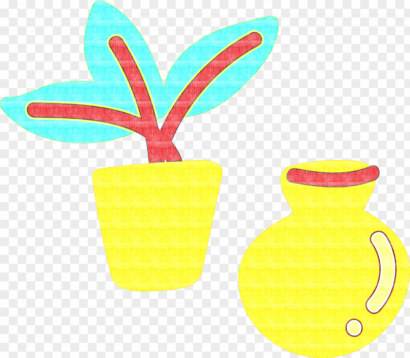 Yellow Flowerpot Fruit PNG