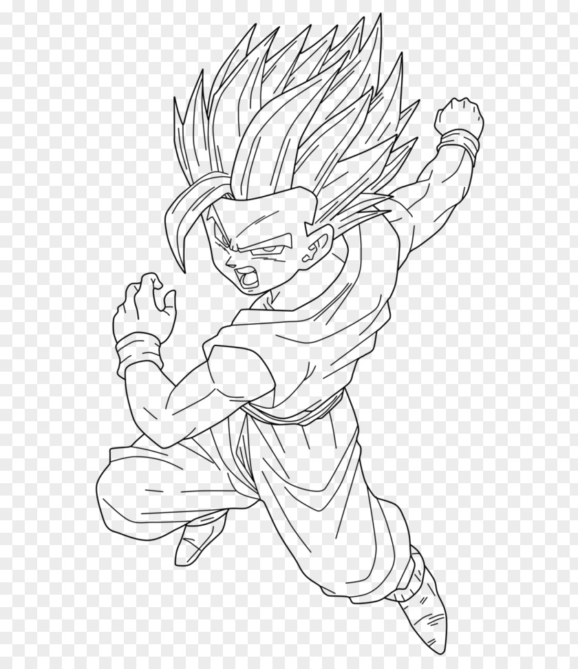 Dragon Ball Gohan Trunks Goku Drawing Line Art PNG