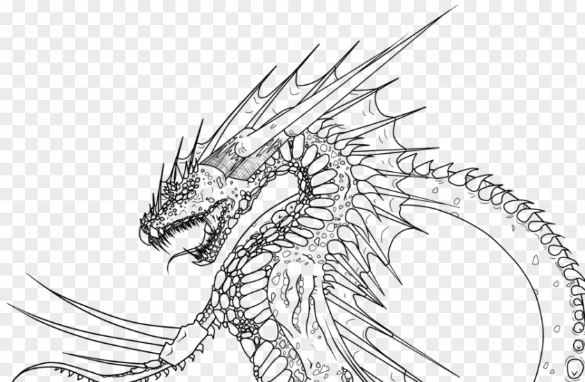 Fire Lines Line Art Dragon Drawing Sketch PNG