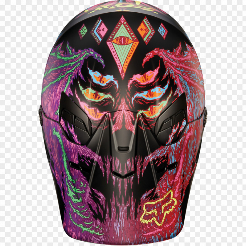 Fox Racing Mask Child Purple Skull PNG