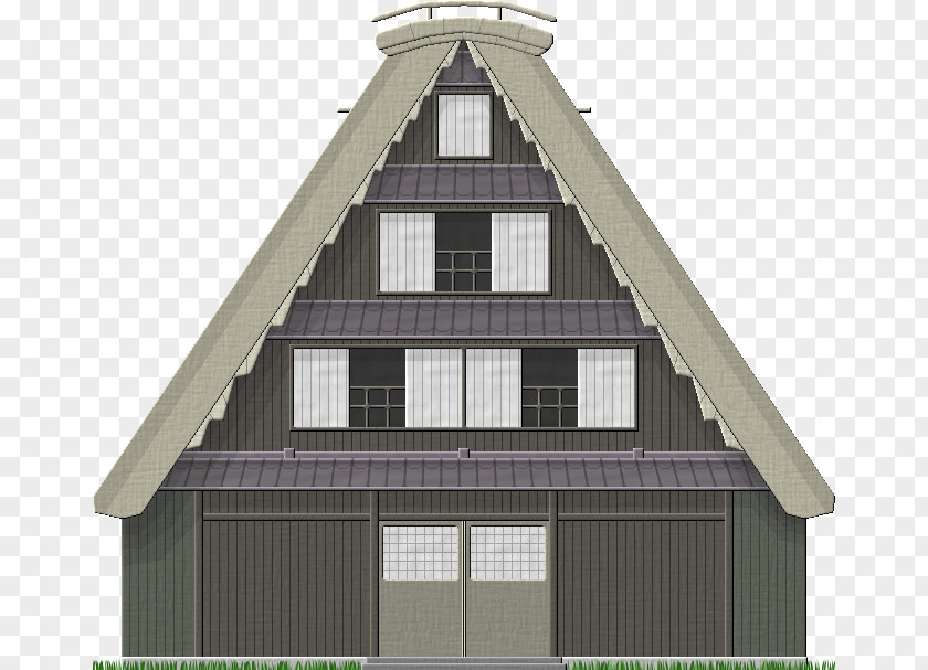 House Facade Japanese Pagoda Building Drawing PNG