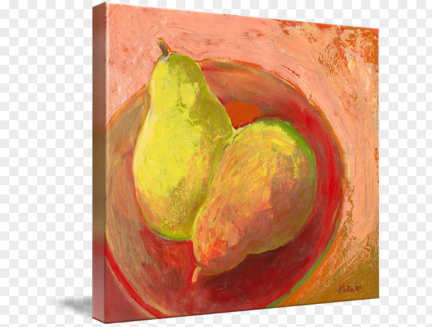 Pear Still Life Painting Canvas Gallery Wrap PNG