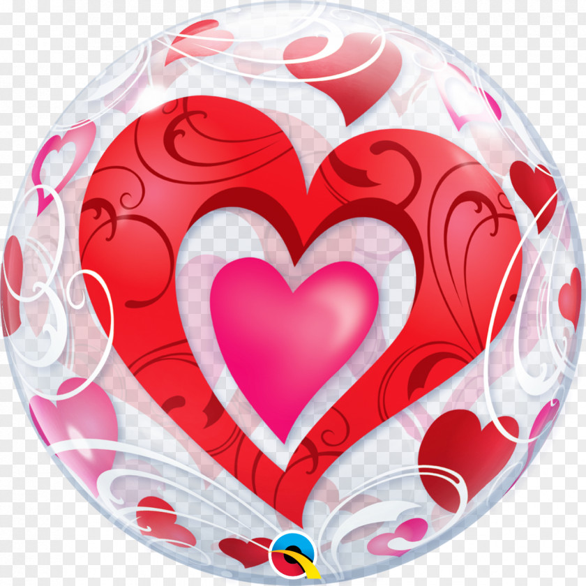 Balloon Heart Valentine's Day Party Gift PNG