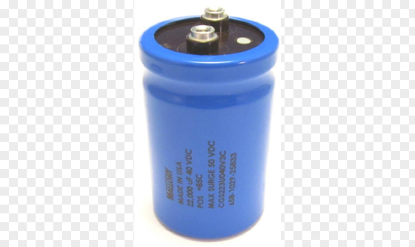 Capacitor Cobalt Blue Cylinder PNG