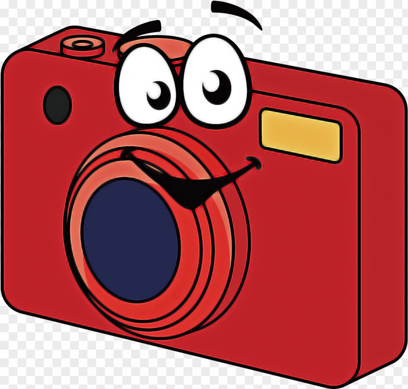 Cartoon Cameras Optics Camera Red Digital & Clip Art PNG