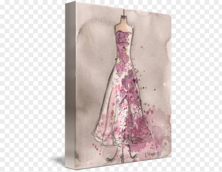 Pink And Purple Floral Cocktail Dress Everything I Never Told You Gown Shoulder PNG
