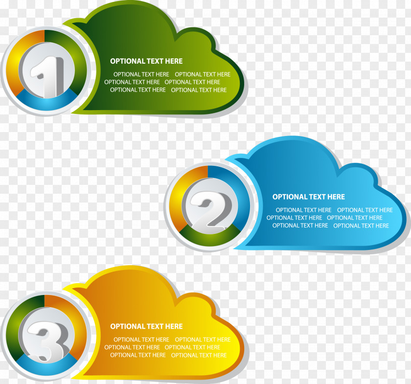 Vector Colorful Clouds ID Box PNG