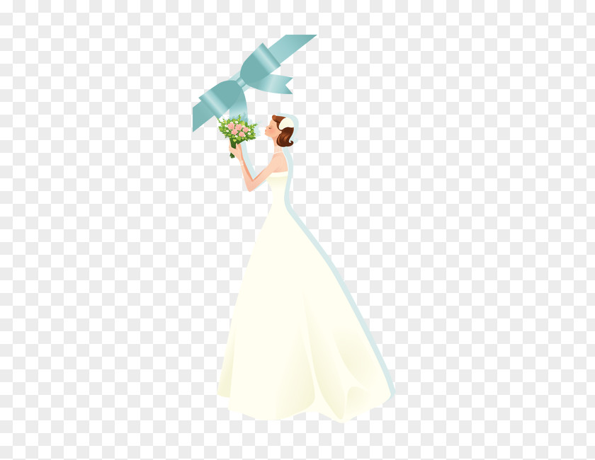 Wedding Gown Bridal Shower Illustration PNG