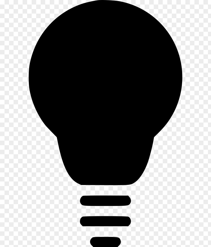 Blackandwhite Compact Fluorescent Lamp Light Bulb Cartoon PNG