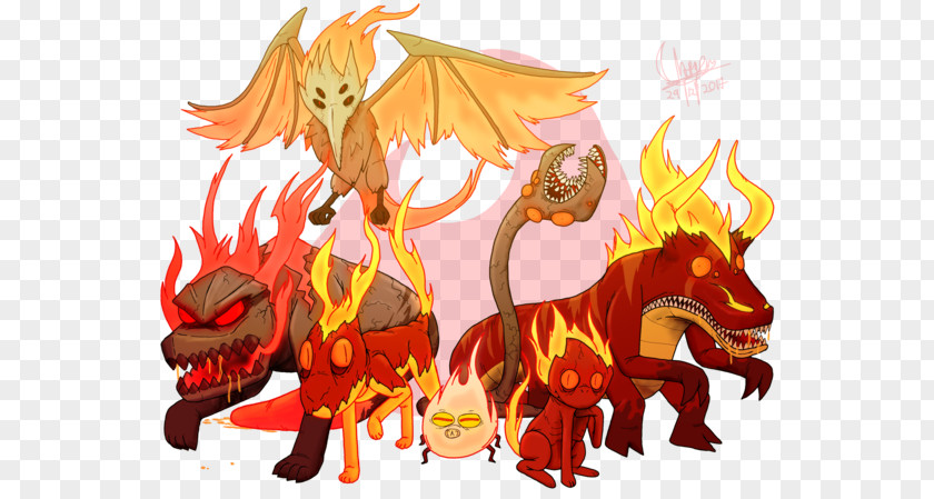 Fire Demon Bull Dragon Artist Illustration World PNG
