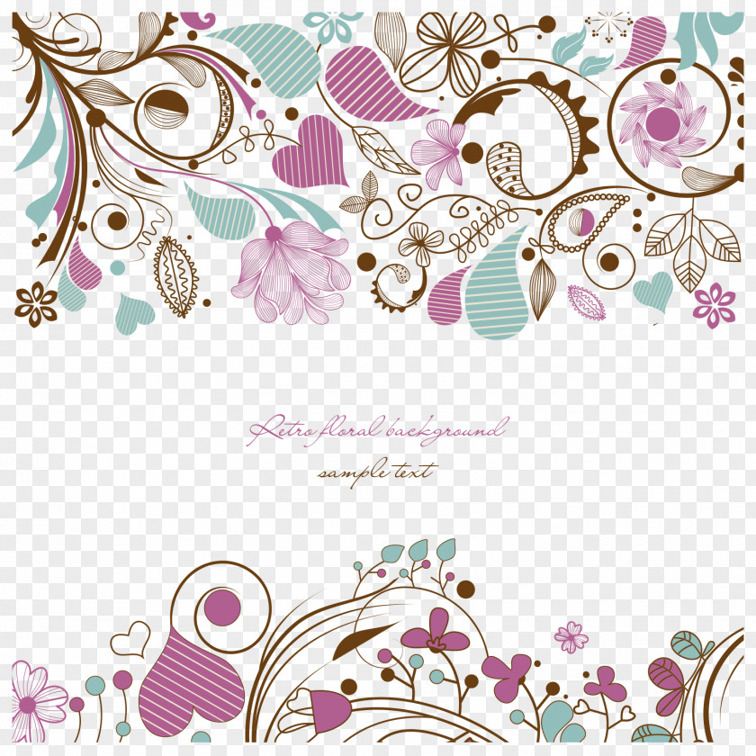 Hand Painted Pattern Vector Flower Stock Photography Drawing PNG