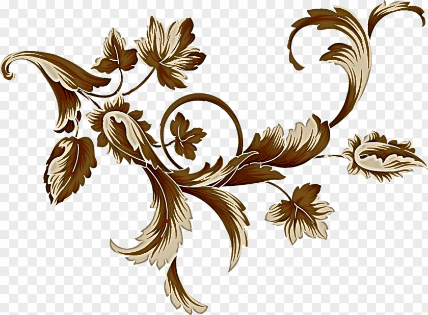 Plant Ornament Flower Metal PNG