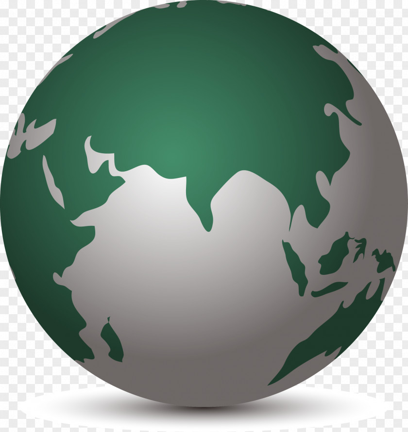 Vector Hand Painted Green Earth PNG