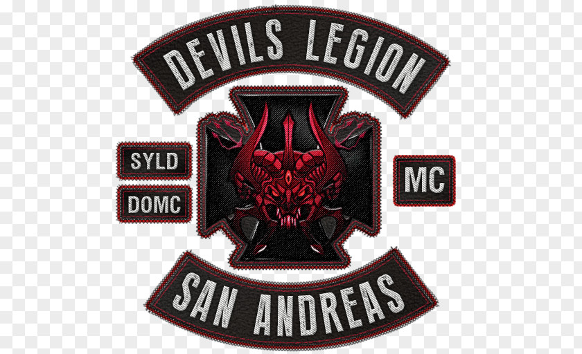 Motorcycle Diablos Club Embroidered Patch Red Devils MC PNG