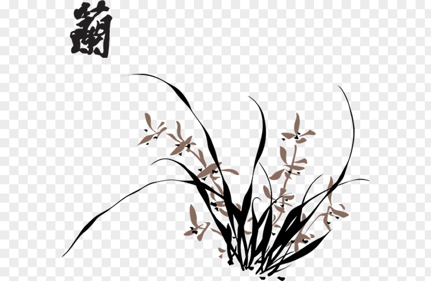 Bamboo Four Gentlemen Vector Graphics 梅兰竹菊 Orchids PNG