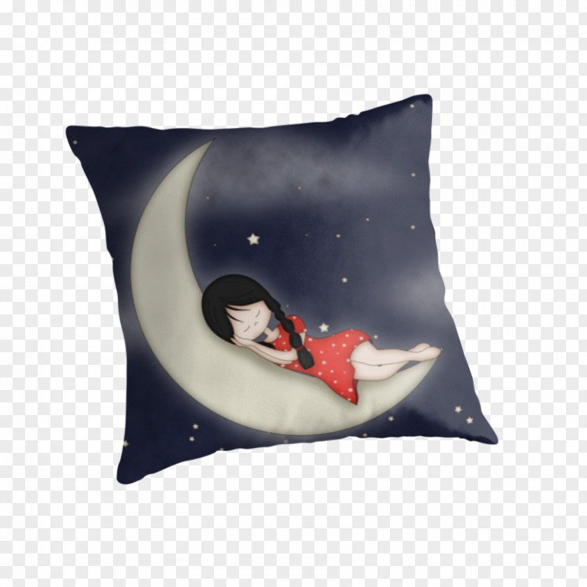 Pillow Cushion Throw Pillows Douchegordijn Moon PNG