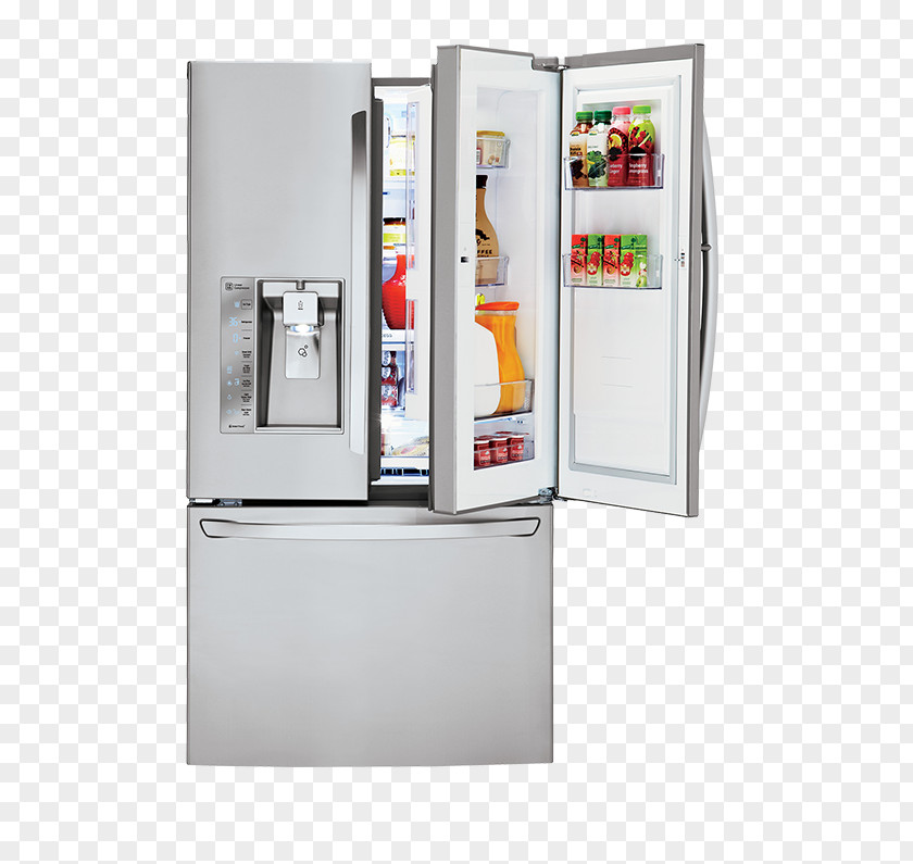 Refrigerator Top LG LFXS30766 Stainless Steel Home Appliance Electronics PNG
