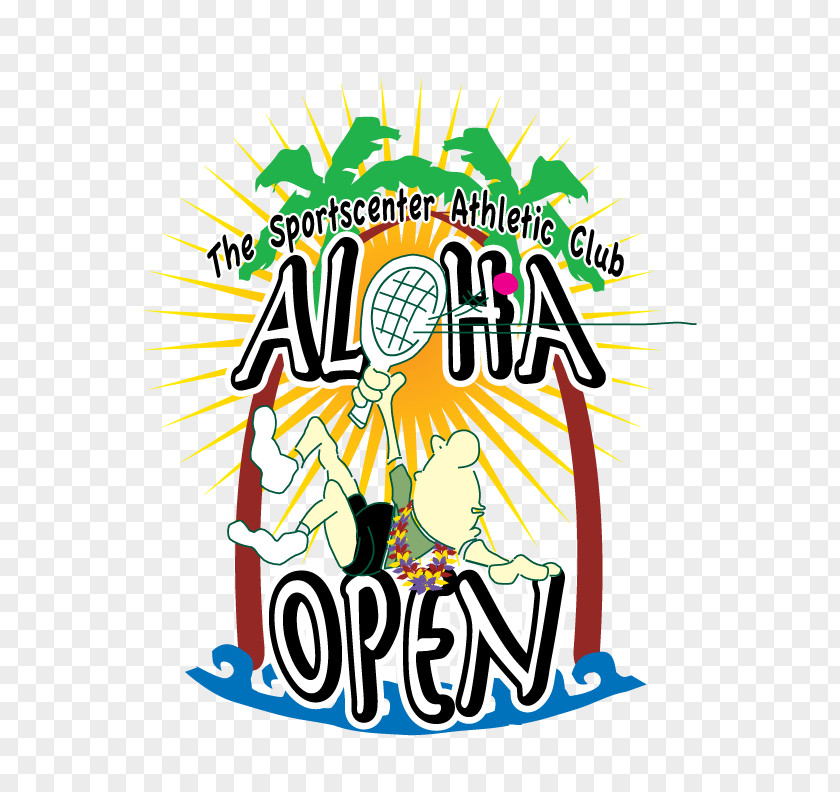 Aloha Text Sportscenter Athletic Club Graphic Design Racquetball Clip Art PNG