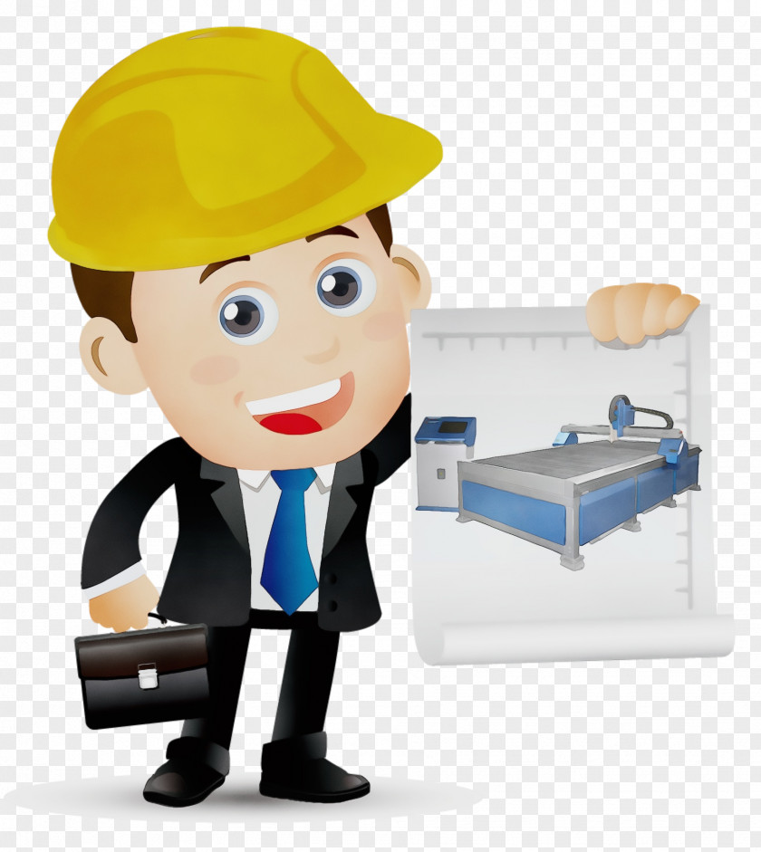 Cartoon Job Construction Worker White-collar Employment PNG