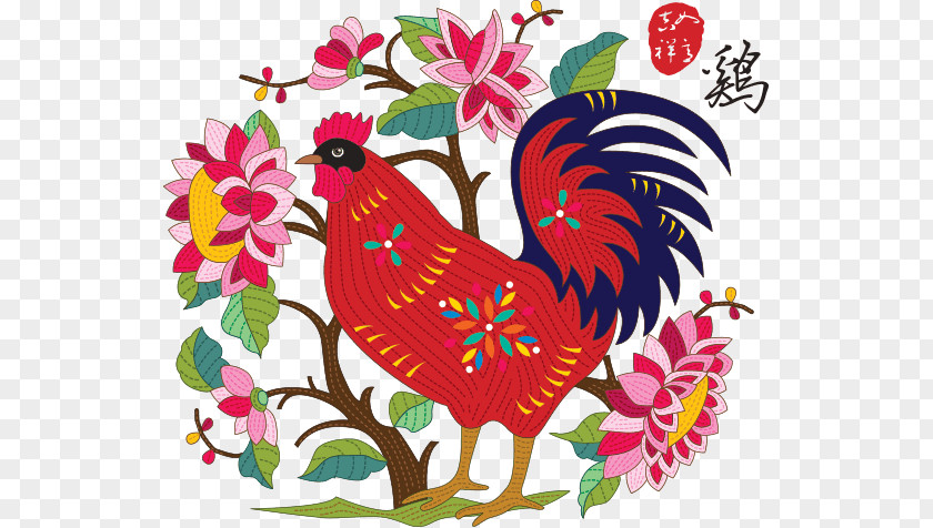 Hong Bao Rooster Red Envelope Bathtub Chinese New Year Clip Art PNG