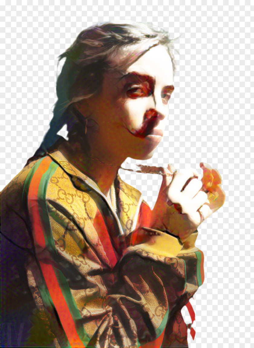 Portrait Geisha Billie Eilish Background PNG
