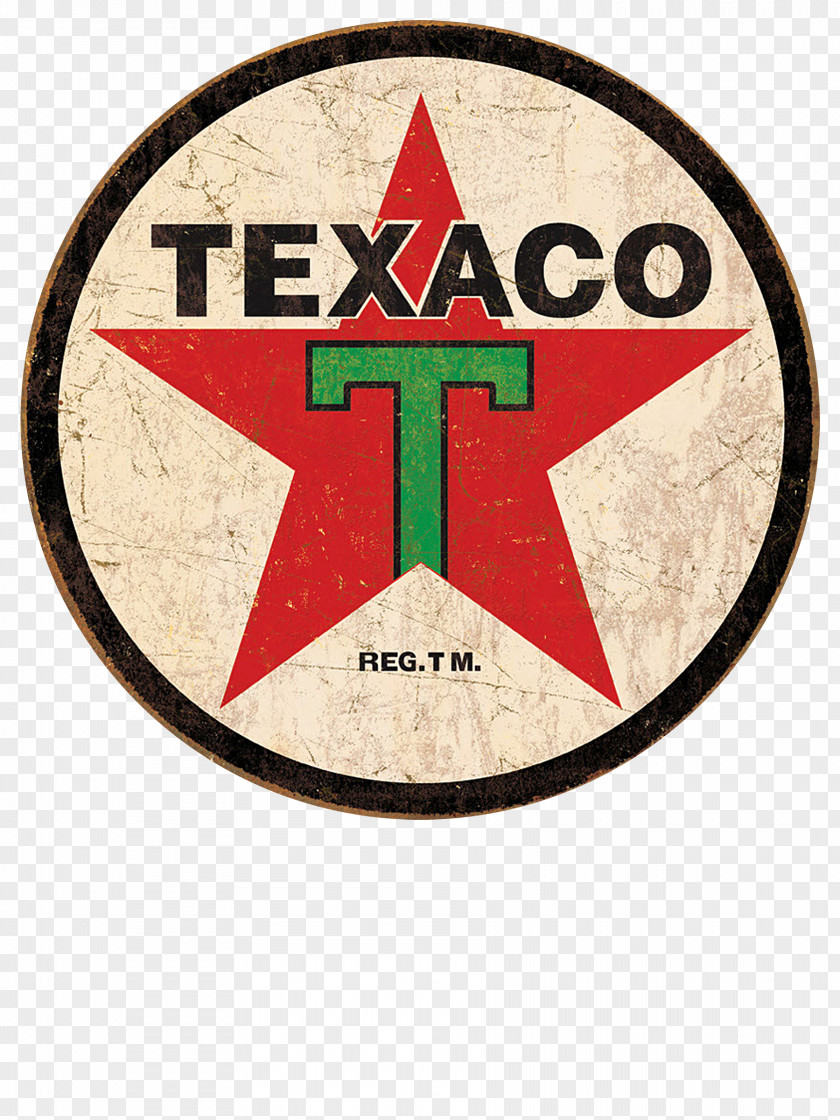 Texaco Tin Signs Retro Vintage Gas Sign N Oil Wall Decor GarageBadgeTexaco Fire Chief Emblem 1936 Logo Reproduction Round Distressed Shop72 PNG