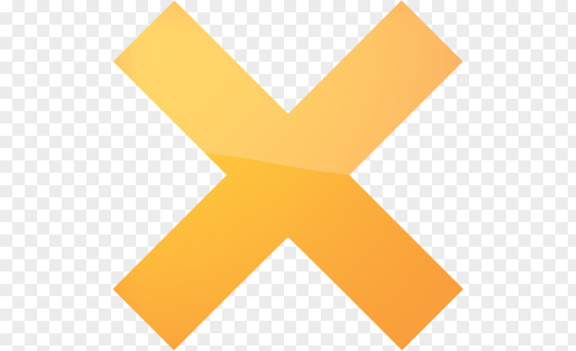 X Mark Yellow Clip Art PNG