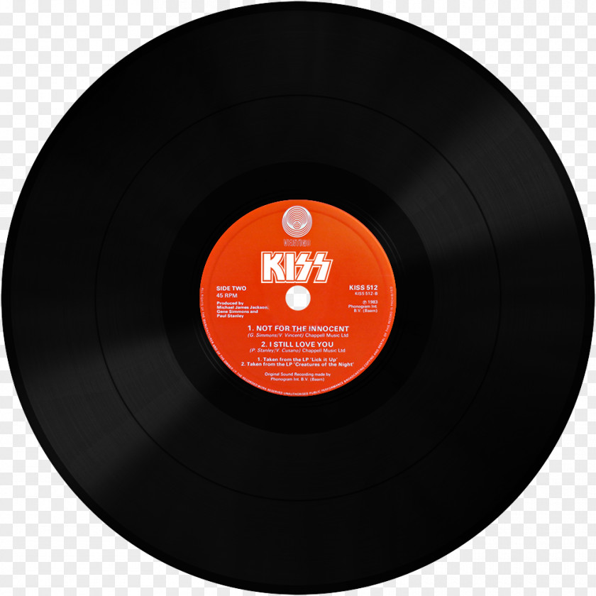 Cassette Phonograph Record Compact Disc Lick It Up LP Album PNG
