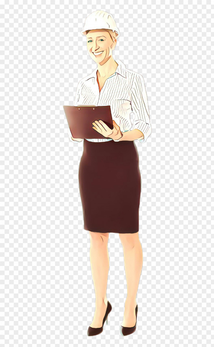 Clothing Pencil Skirt Standing Uniform Headgear PNG