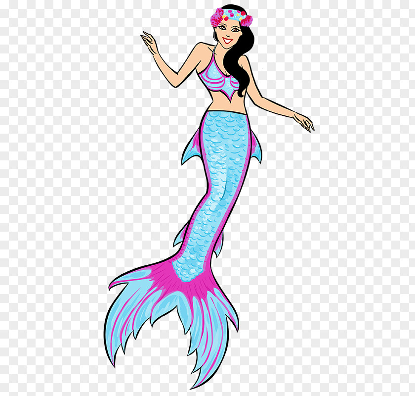 Line Art Costume Design Little Mermaid PNG