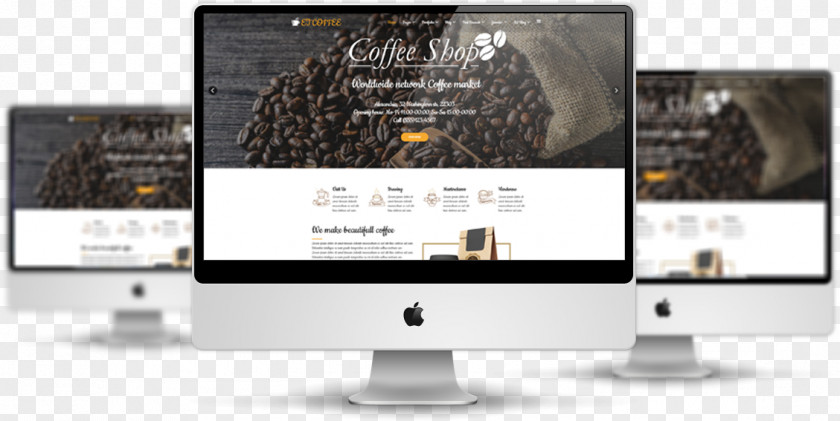 Tea Shop Brochure Responsive Web Design Template System PNG