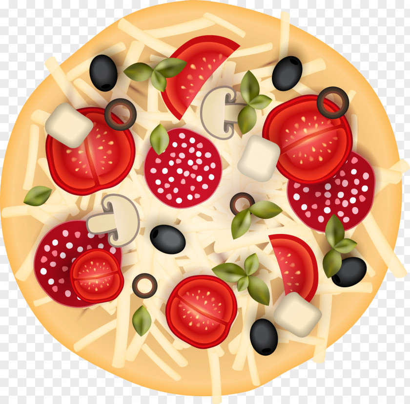 Yellow Delicious Pizza Margherita Italian Cuisine Fast Food PNG