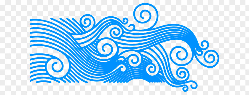 Curly Waves PNG Waves, blue scroll wave clipart PNG