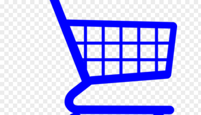 Electric Blue Basket Shopping Cart PNG