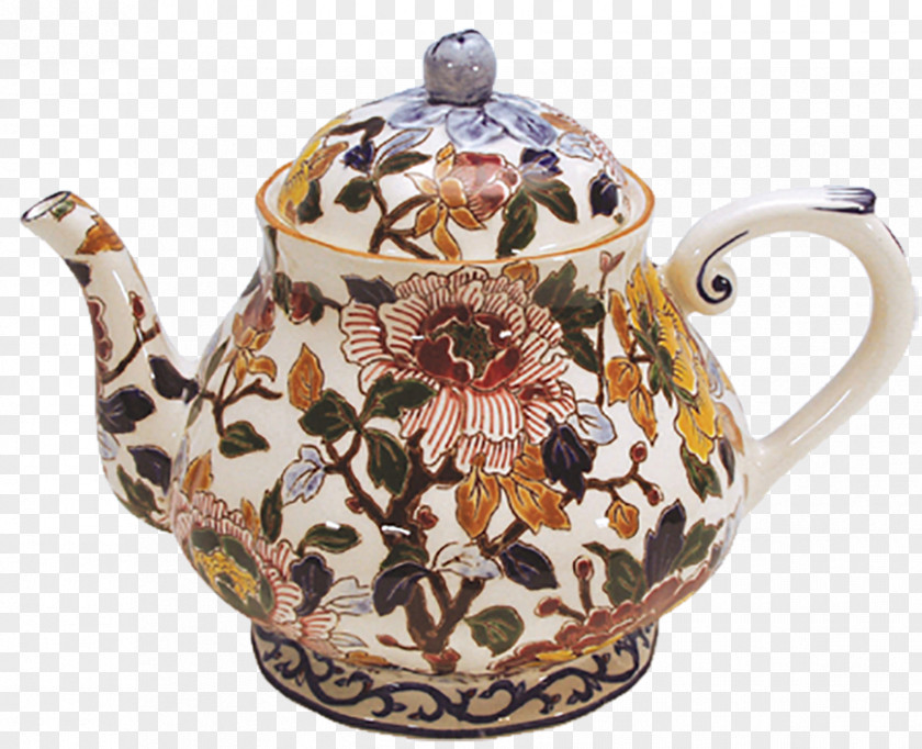 Kettle Teapot Gien Porcelain PNG