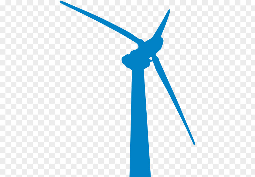 Machine Public Utility Wind Turbine Windmill Blue Line PNG