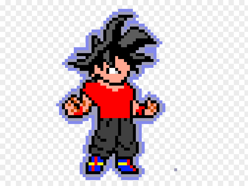 Goku Dragon Ball Pixel Art Image PNG