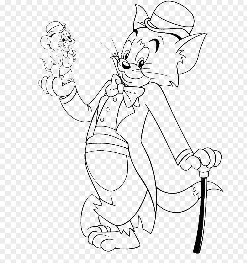 Tom And Jerry Cat Coloring Book Cartoon Drawing PNG