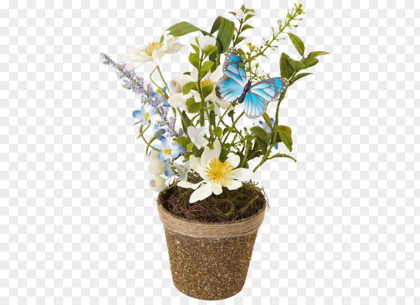 White Twig Cut Flowers Flowerpot Artificial Flower Houseplant PNG