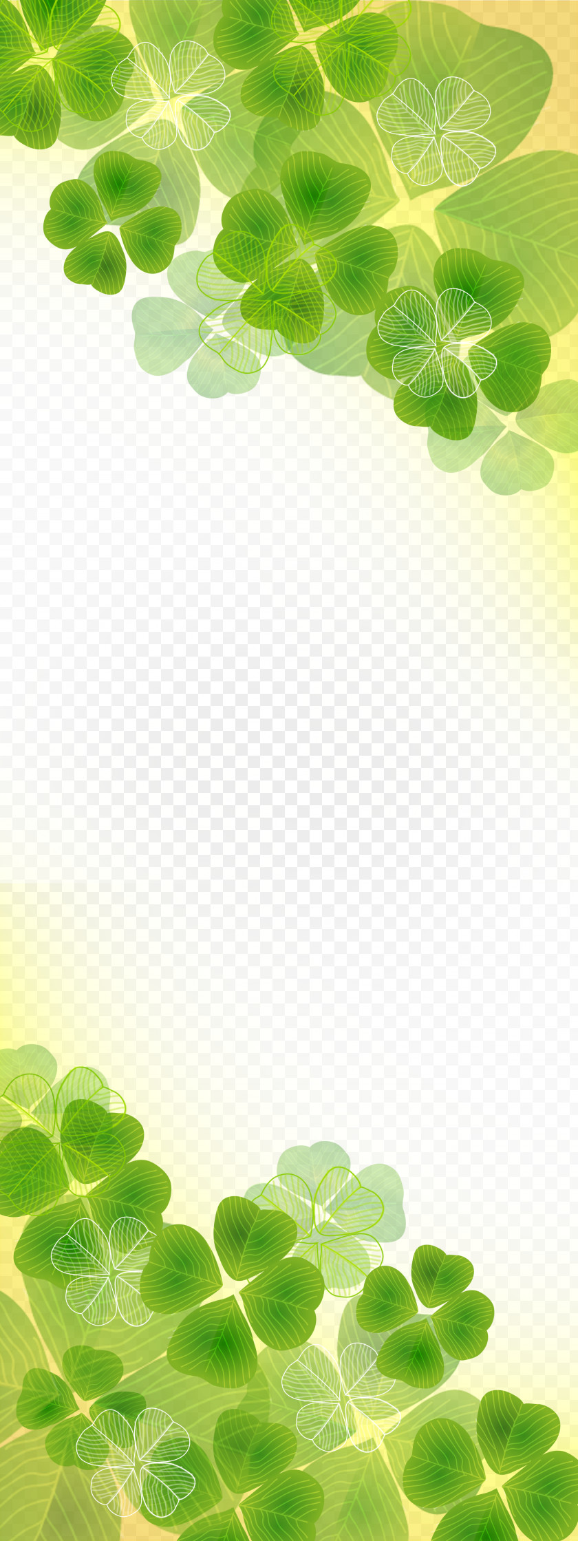 Clover Fantasy Background Four-leaf Green PNG